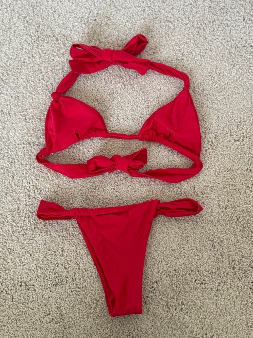 REVOLVE Red Triangle Bikini Set - Picture 4 of 5